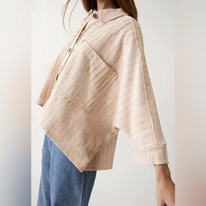 WE THE FREE Montauk Pink Shirt Jacket size S